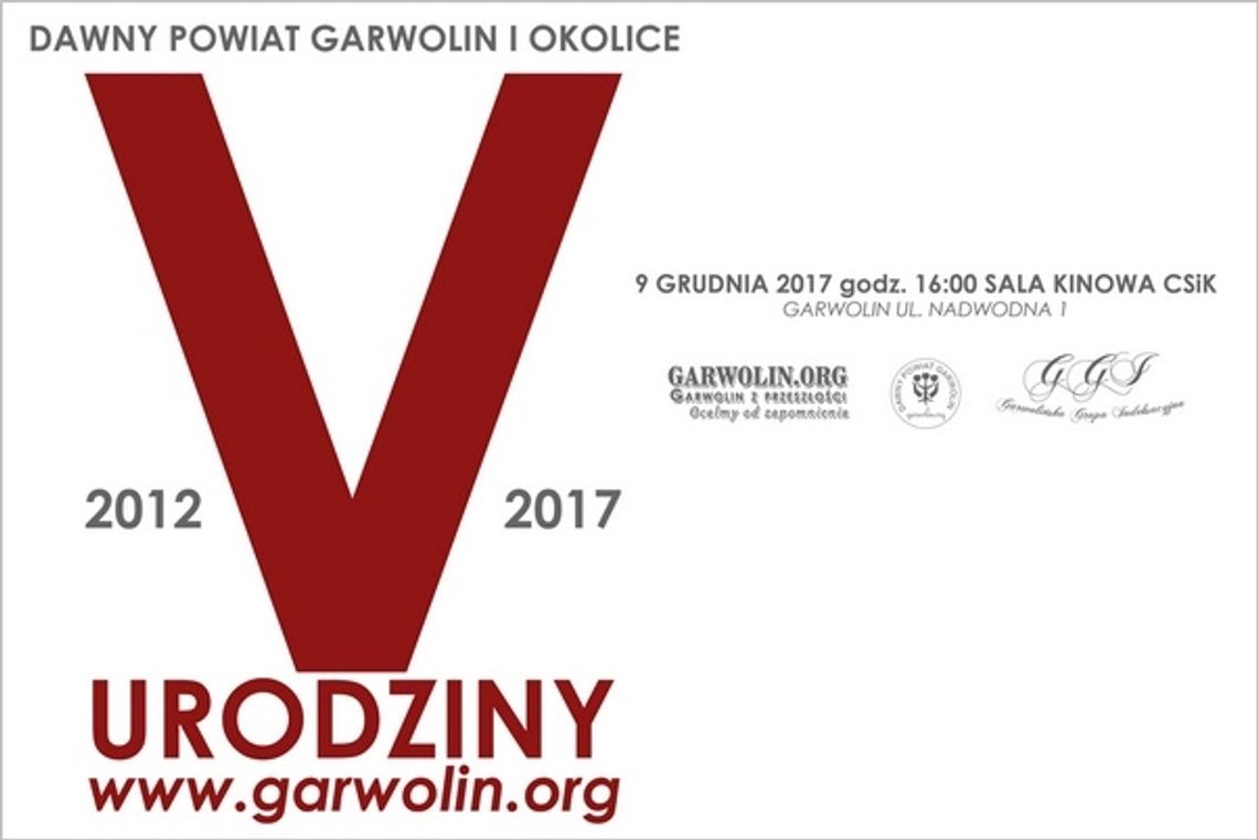 Piąte urodziny portalu garwolin.org