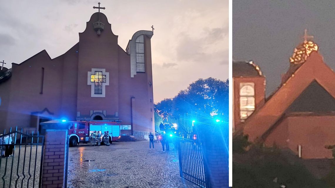 Piorun uderzył w kościół w Garwolinie