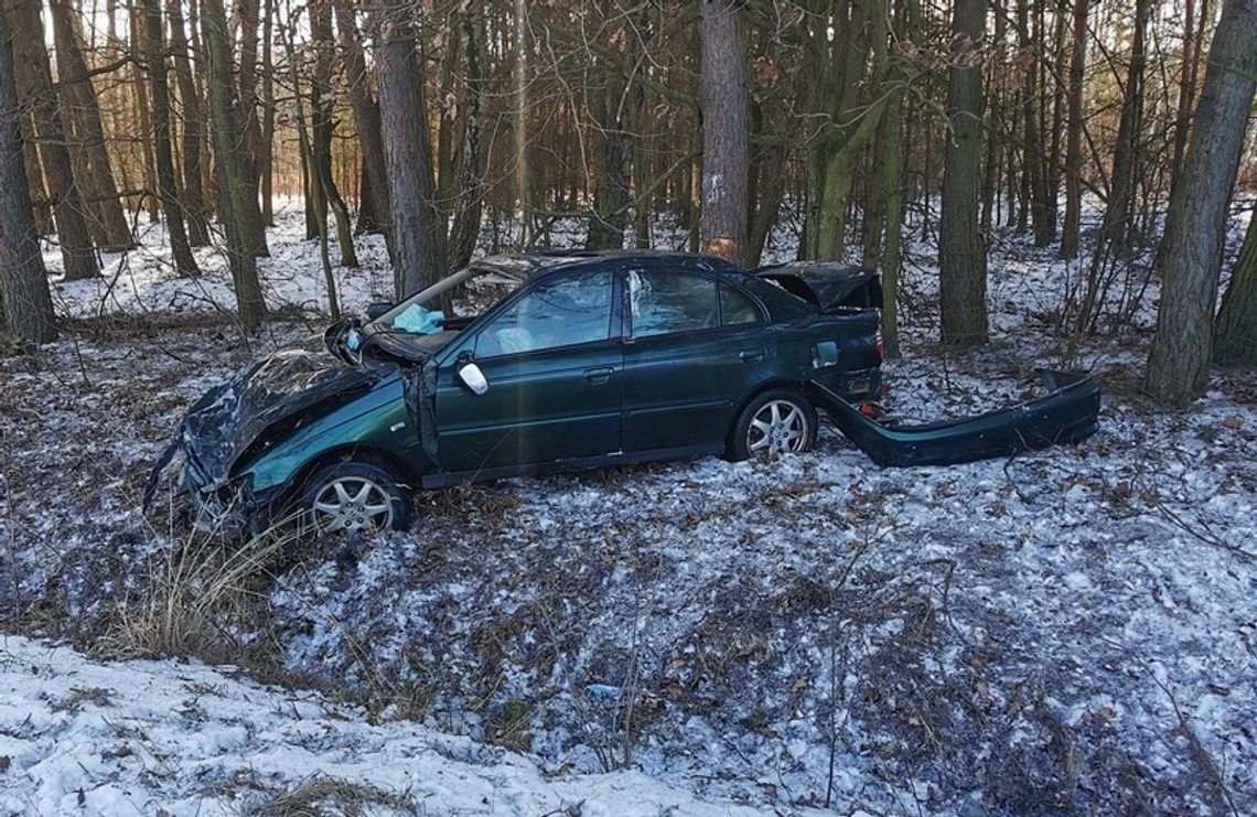 Po pijaku rozbił hondę. Uciekał po polach