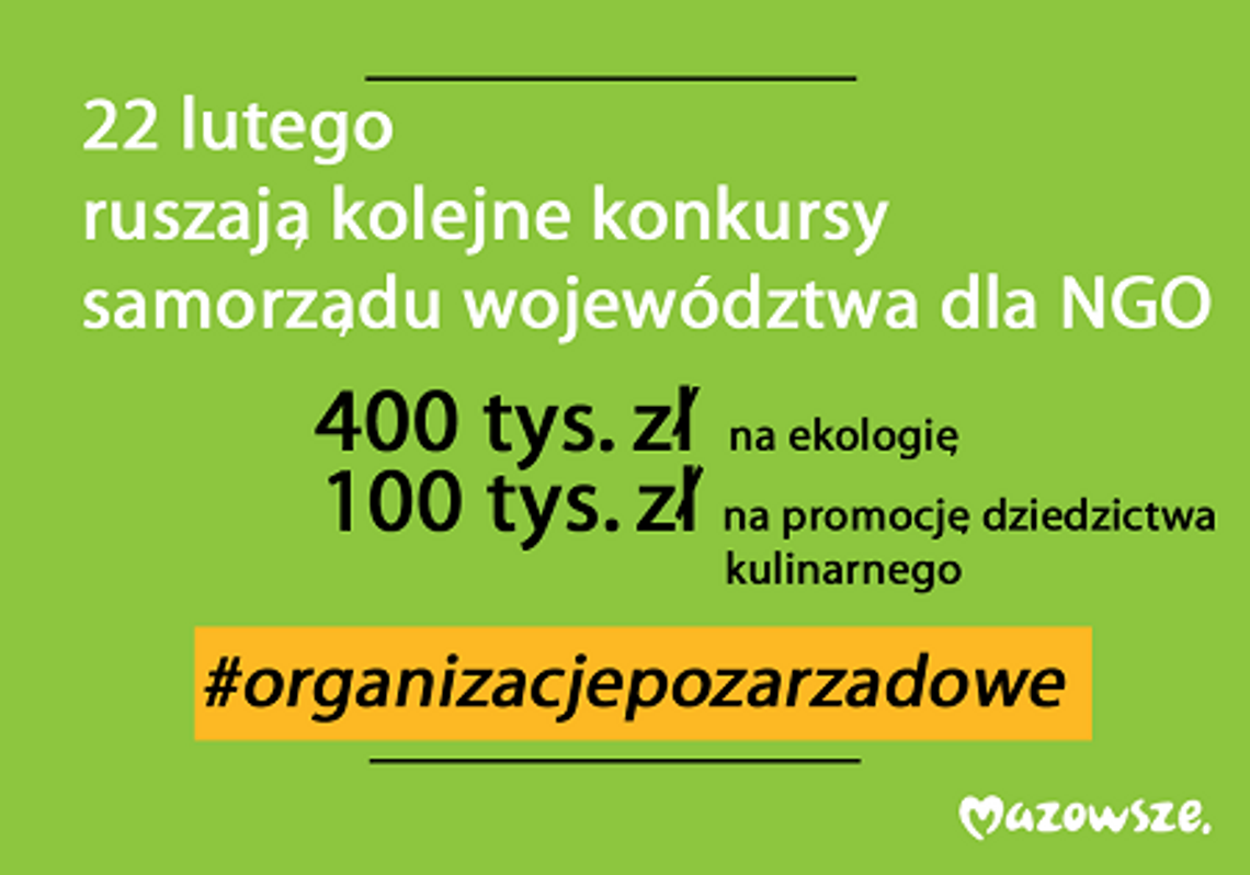 Pół miliona na ekologię i promocję kuchni Mazowsza