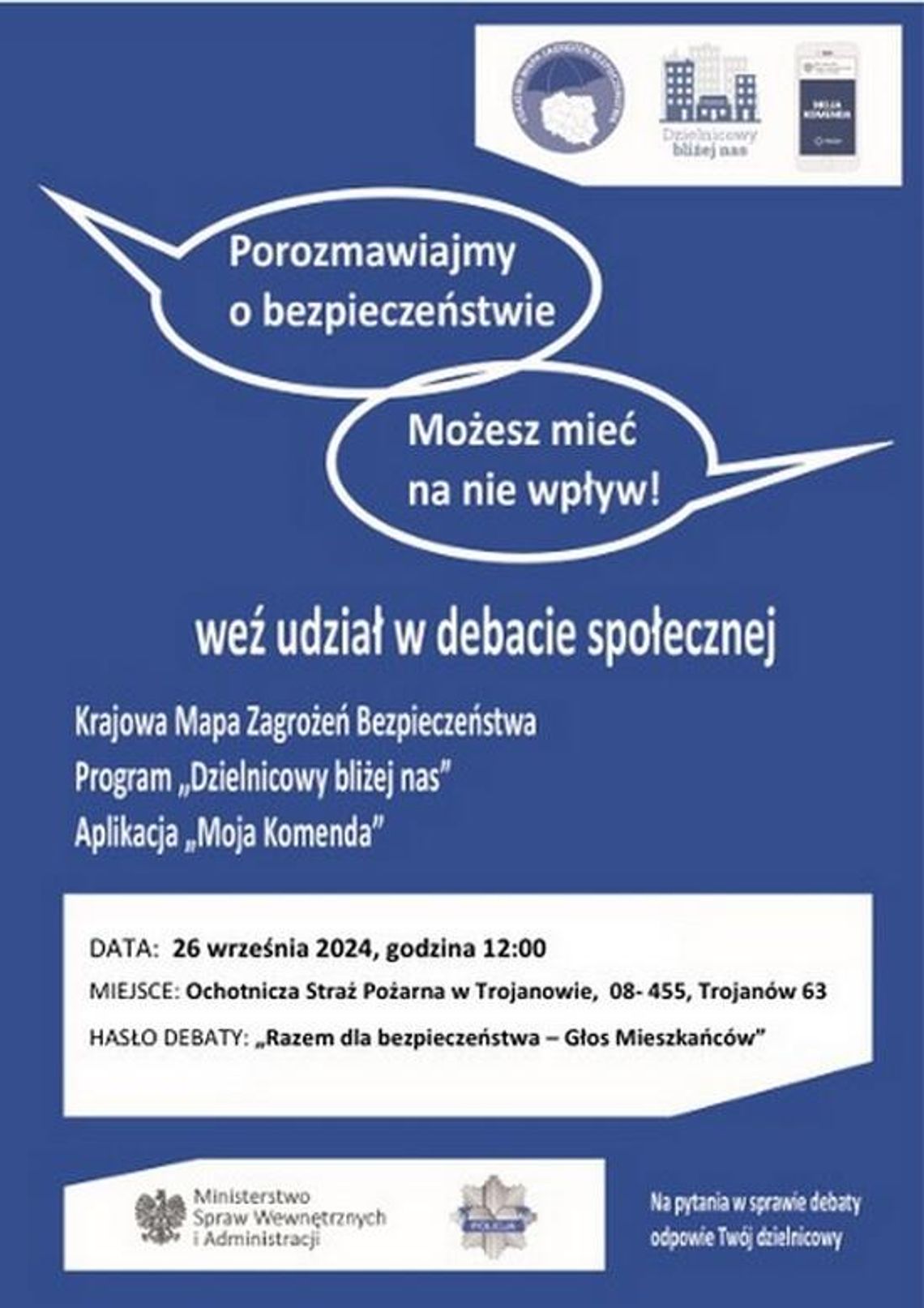 Policjanci zapraszają na debatę