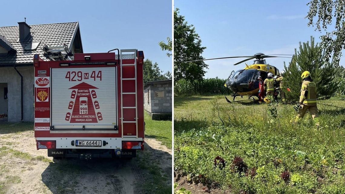Poparzony mężczyzna. W akcji LPR