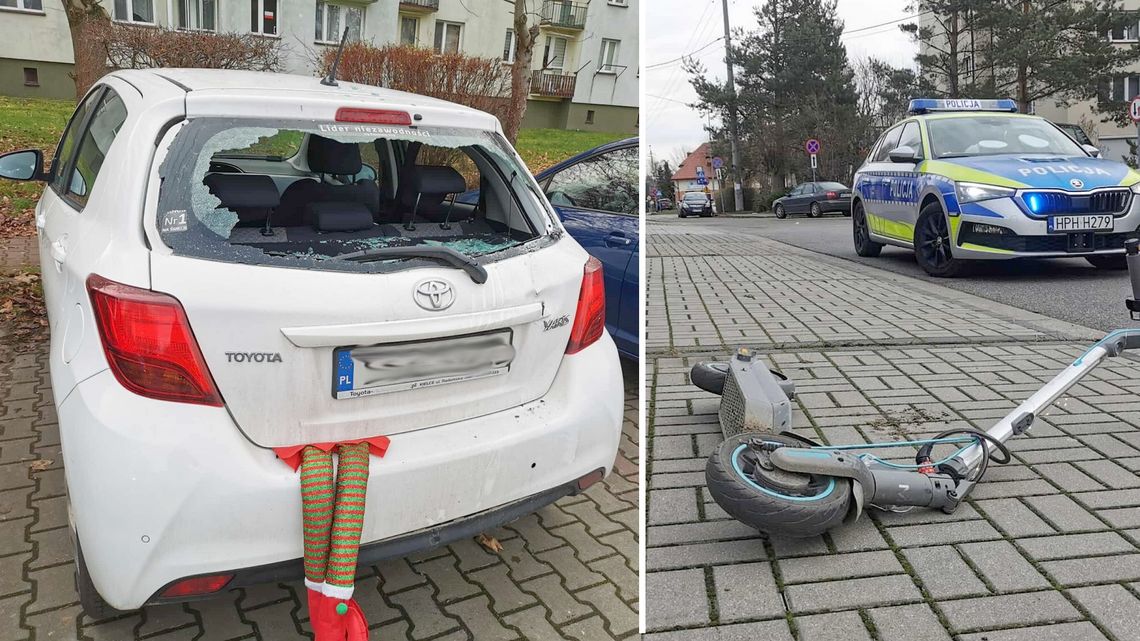 Potrącenie hulajnogi podczas cofania. 11-latek trafi przed sąd rodzinny