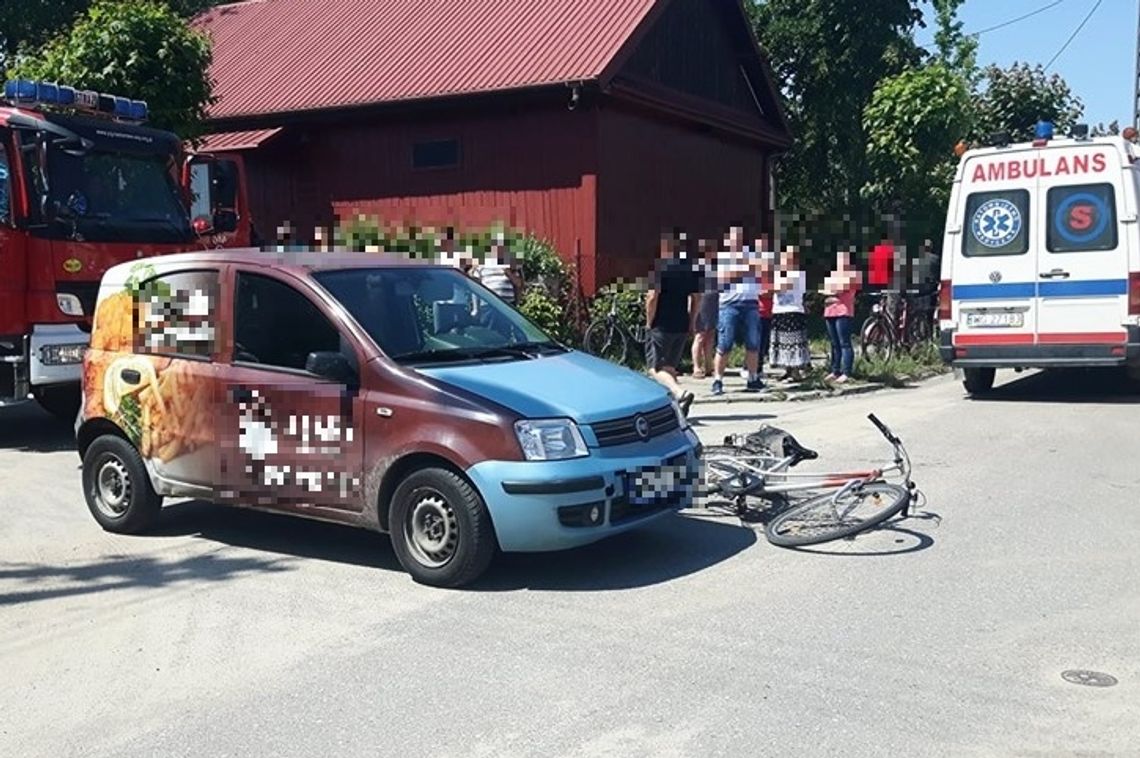 Potrącenie rowerzystki w Łaskarzewie 