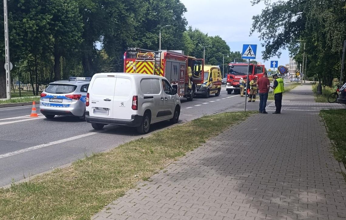 Potrącenie rowerzysty w centrum Garwolina