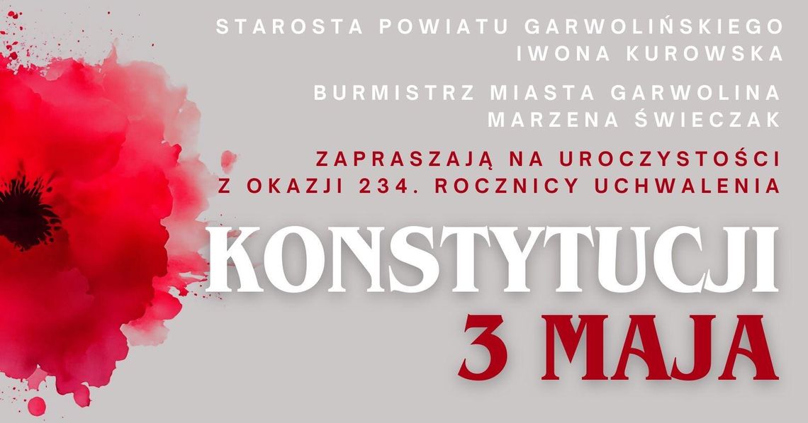 Powiatowo–miejskie obchody 234. rocznicy uchwalenia konstytucji