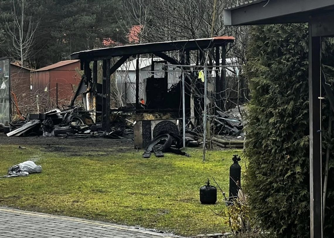 Pożar budynku gospodarczego w Łaskarzewie