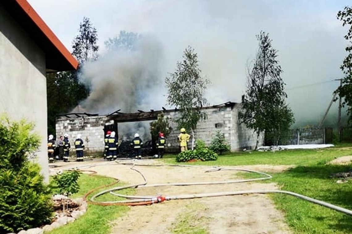 Pożar budynku gospodarczego w Słupie Pierwszym