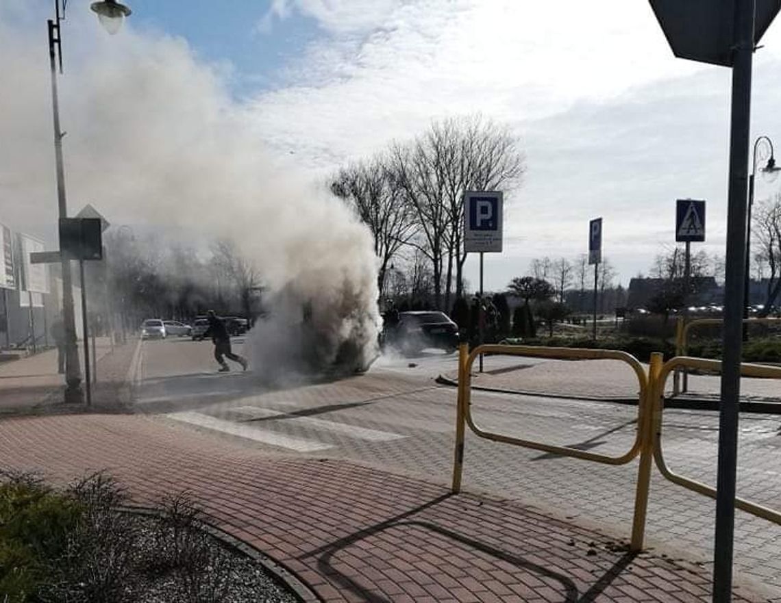 Pożar maszyny sprzątającej ulice