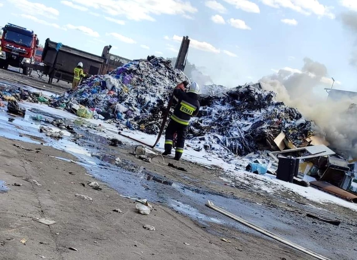 Pożar na wysypisku śmieci