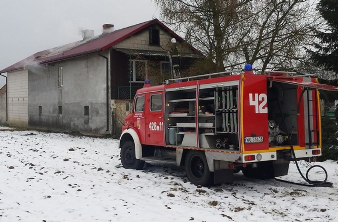 Pożar poddasza w Wildze