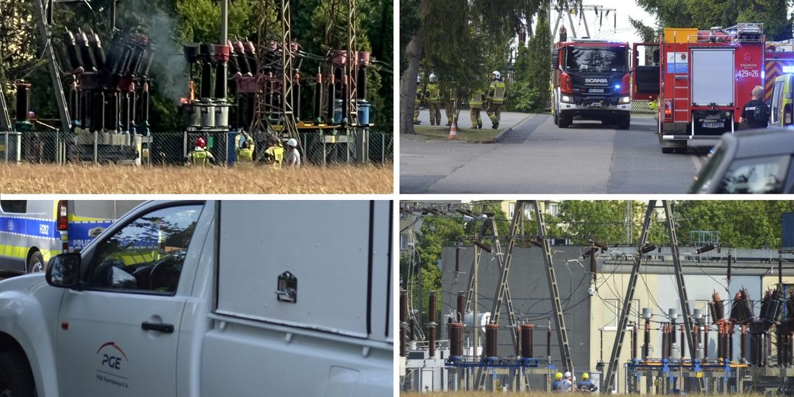 Pożar transformatora w garwolińskiej energetyce [wideo]