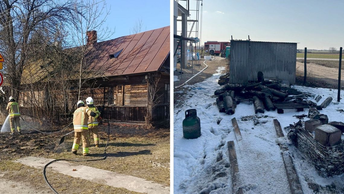 Pożary traw w powiecie garwolińskim. Ogień zagroził budynkom