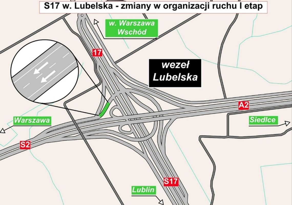 S17/S2: Zmiany na węźle Lubelska 