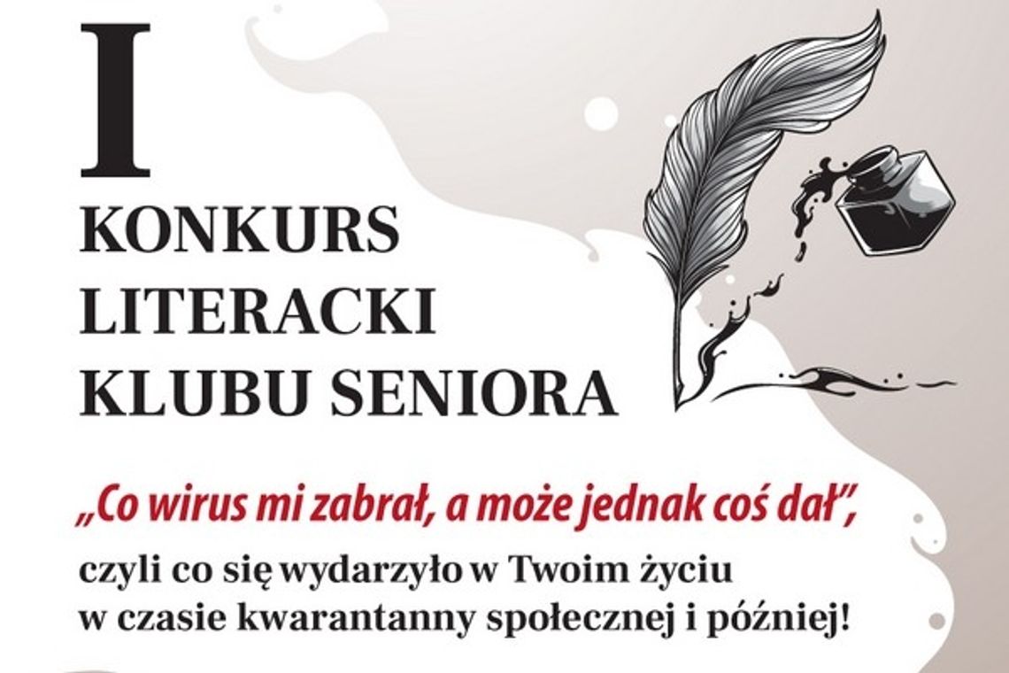 Seniorze, pióro w dłoń! I Konkurs Literacki Klubu Seniora