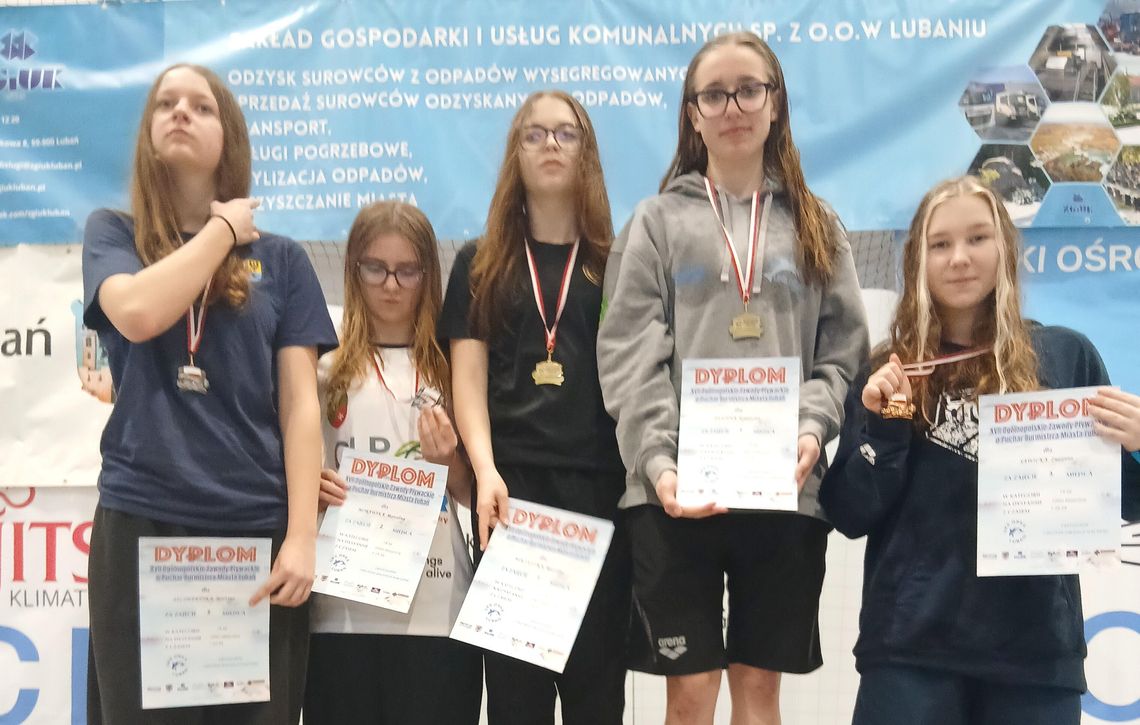 Siedem medali Delfina na zawodach w Lubaniu