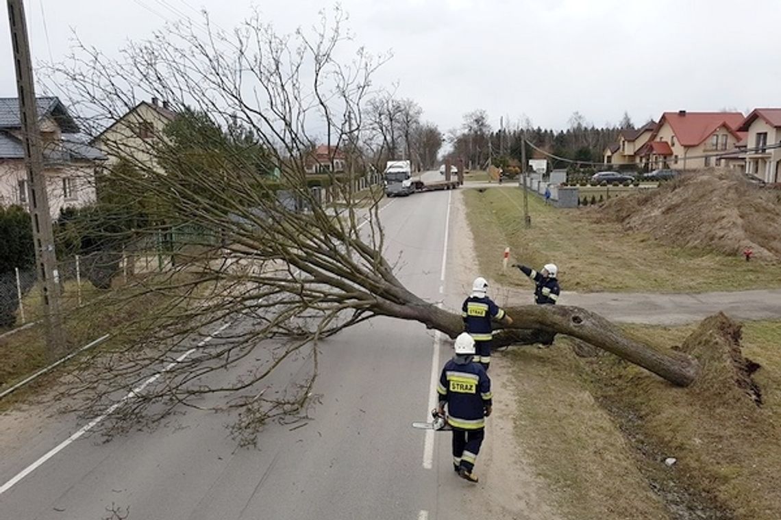 Skutki pierwszej w roku burzy w powiecie