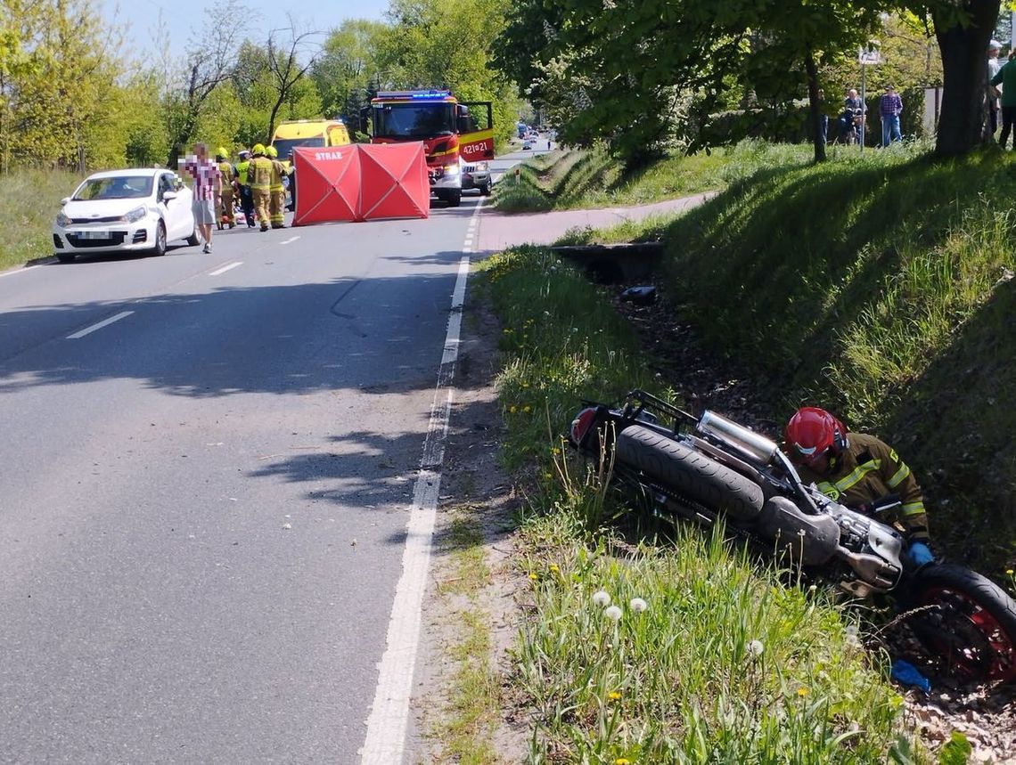 Śmiertelny finał wypadku z 30 kwietnia. Zmarł 39-letni motocyklista