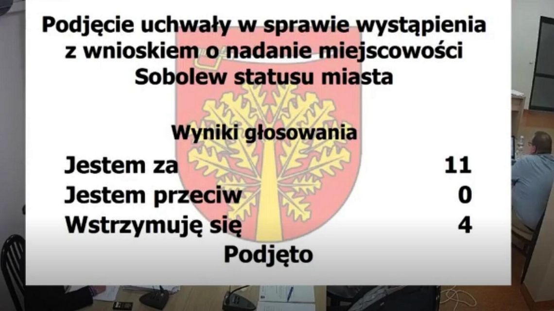 Sobolew jedną nogą miastem. Rada gminy zdecydowała – wniosek trafi do wojewody