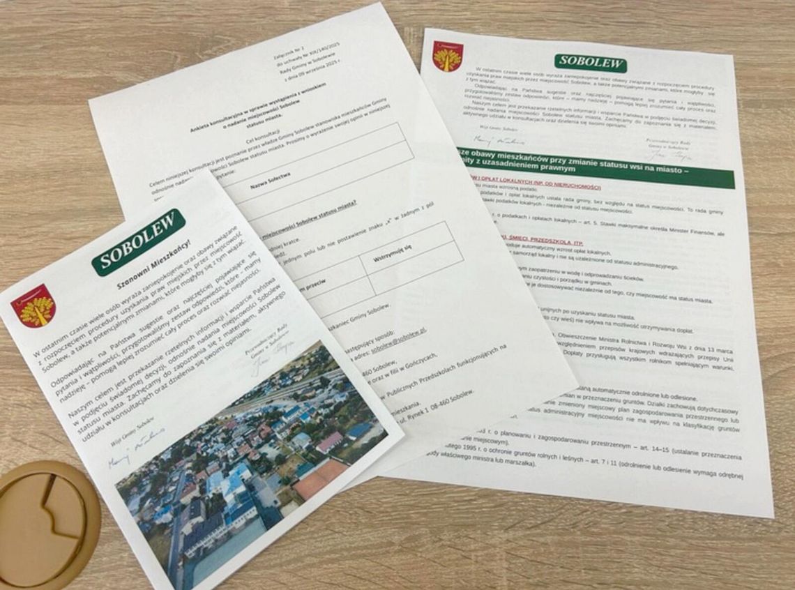 Sobolew rozpoczął konsultacje w sprawie nadania statusu miasta