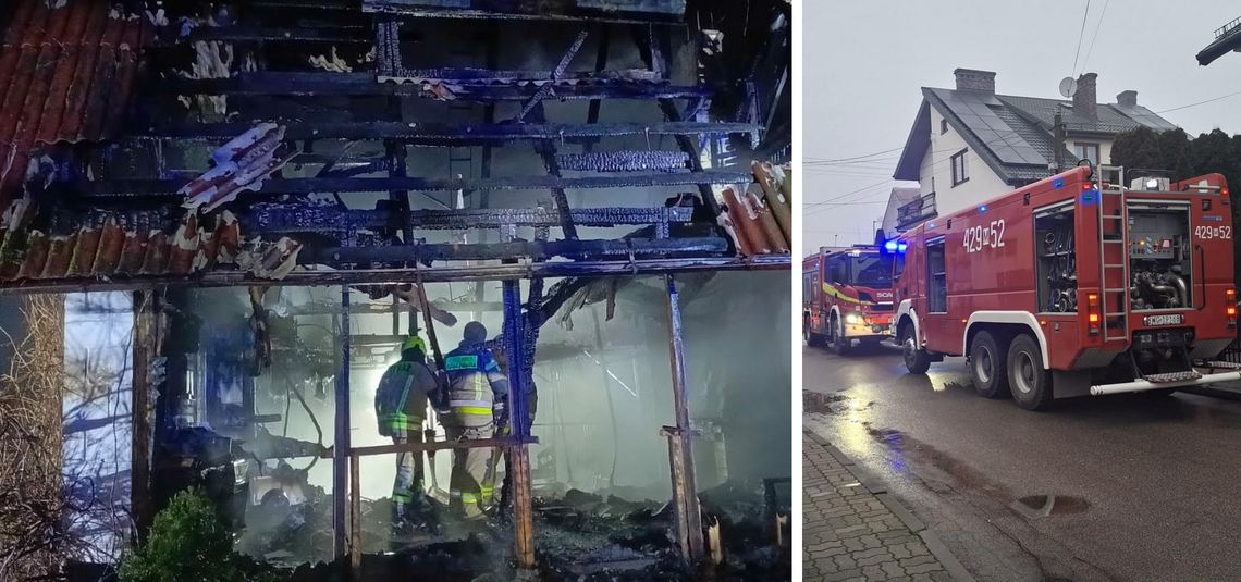 Spłonął domek letniskowy, pożar garażu – dwie interwencje strażaków