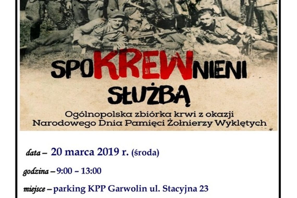 SpoKREWnieni służbą - możesz oddać krew