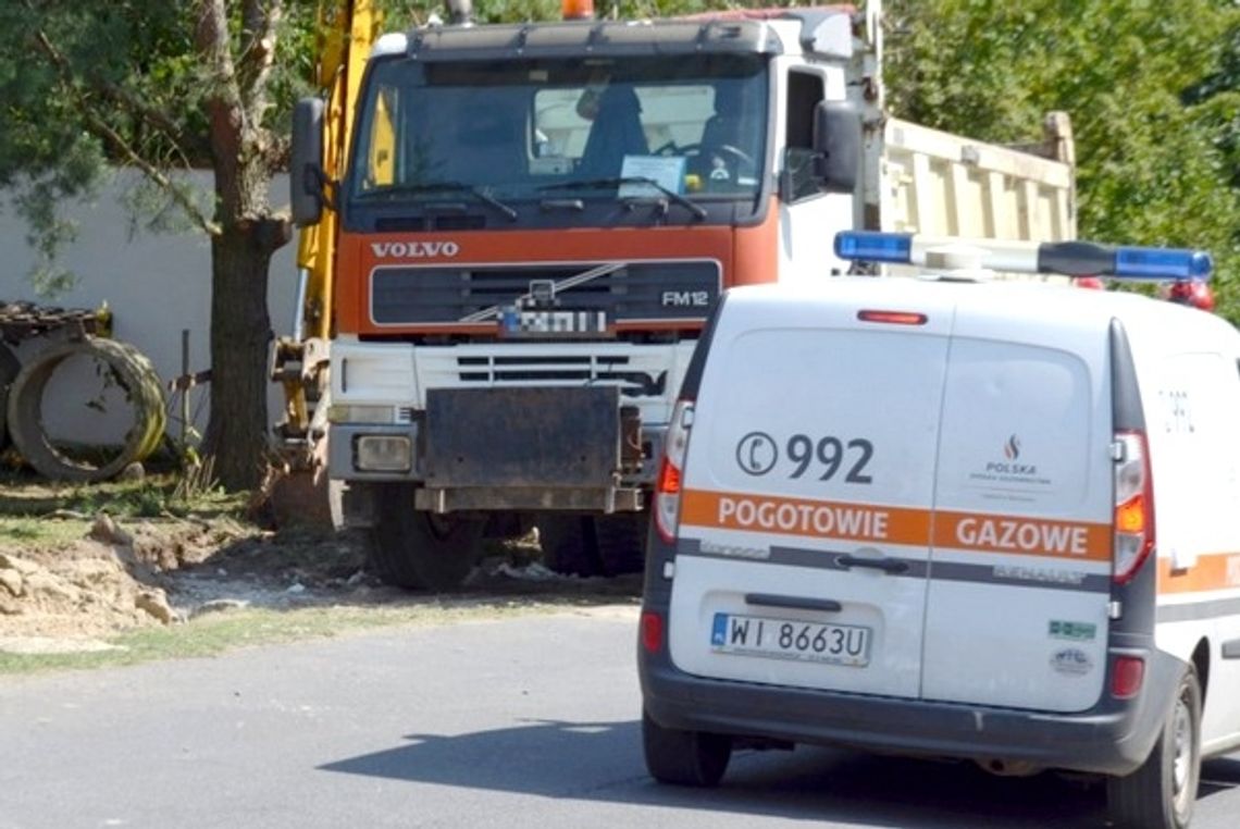 Stawiali znak, uszkodzili gazociąg