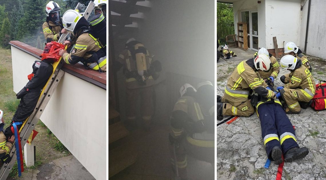 Strażacy z gminy Wilga ćwiczyli w ekstremalnych warunkach