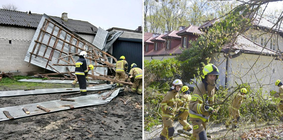 Święta pod znakiem wichury. 22 interwencje straży i zniszczone dachy [wideo]