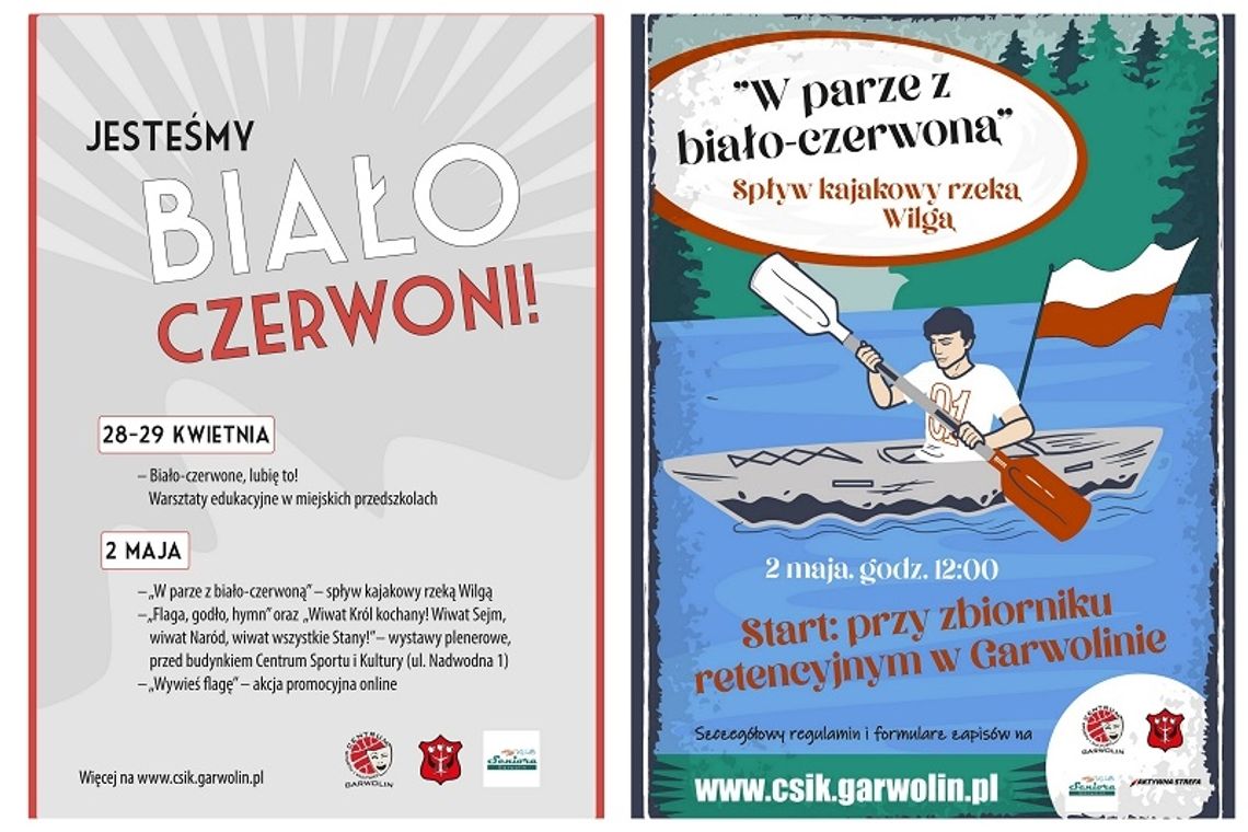 Świętuj Dzień Flagi z CSiK! Biało-czerwony spływ kajakowy i nie tylko