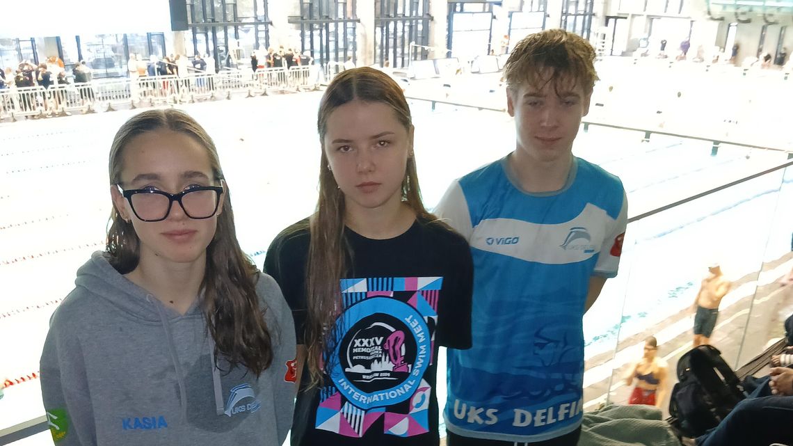 Trójka  zawodników Delfina na Grand Prix Polski w pływaniu