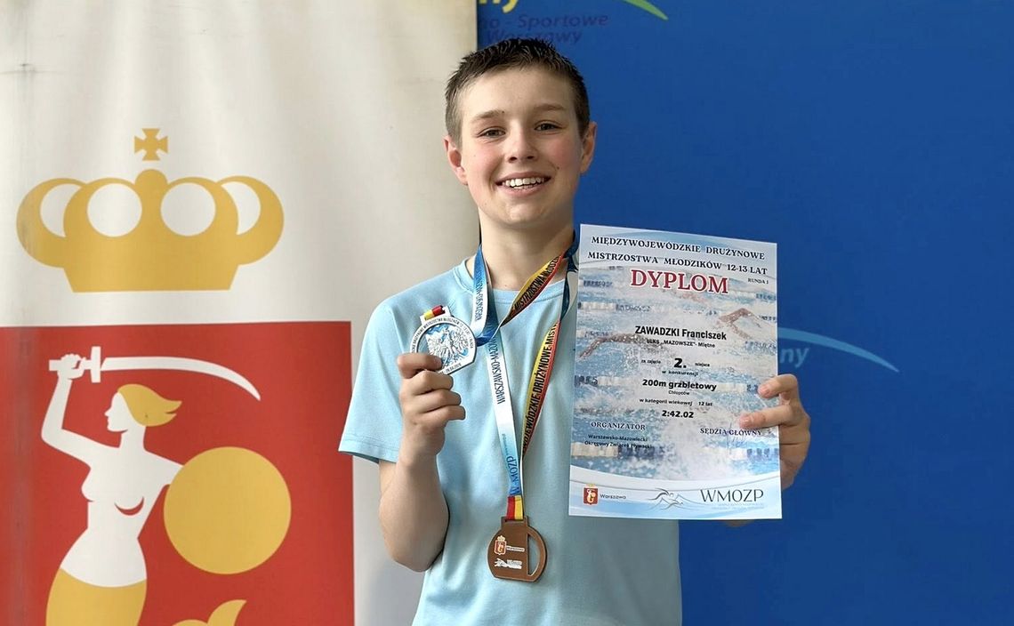 Trzy medale i rekordy powiatu dla Mazowsza Miętne