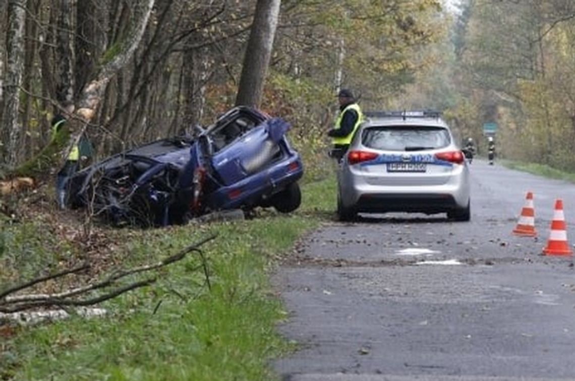 Uderzył w drzewo. Zabrało go LPR. Zmarł w szpitalu 