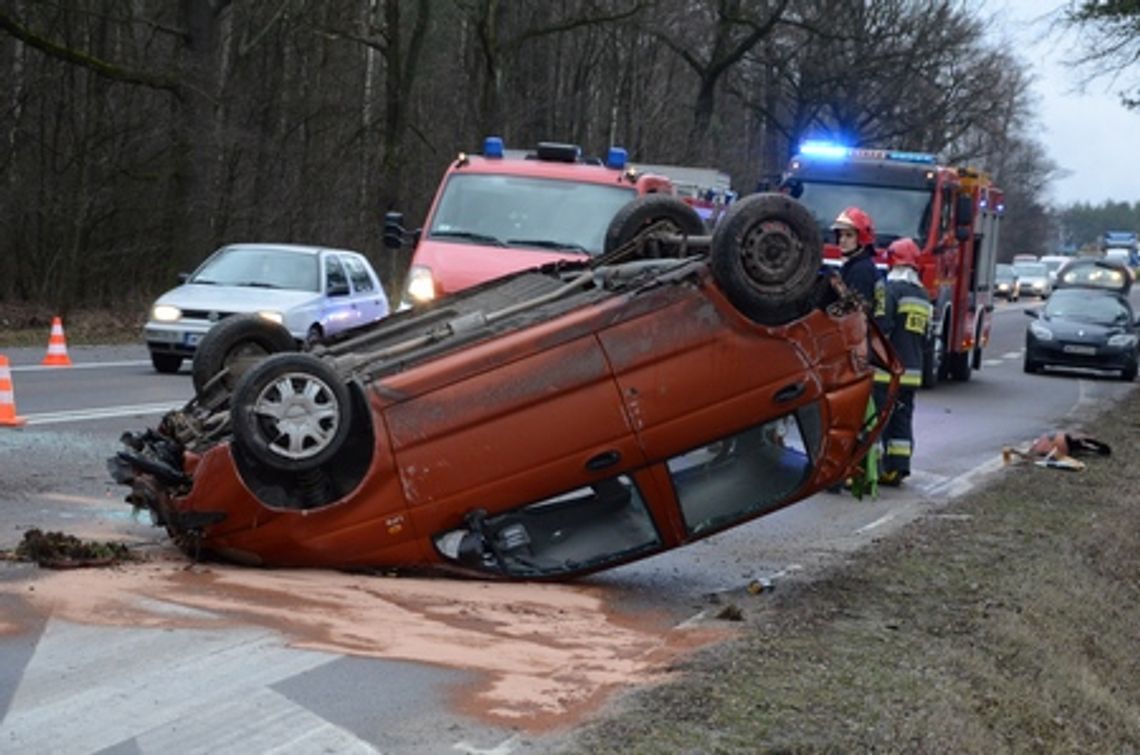 Ukradł matiza, później nim dachował