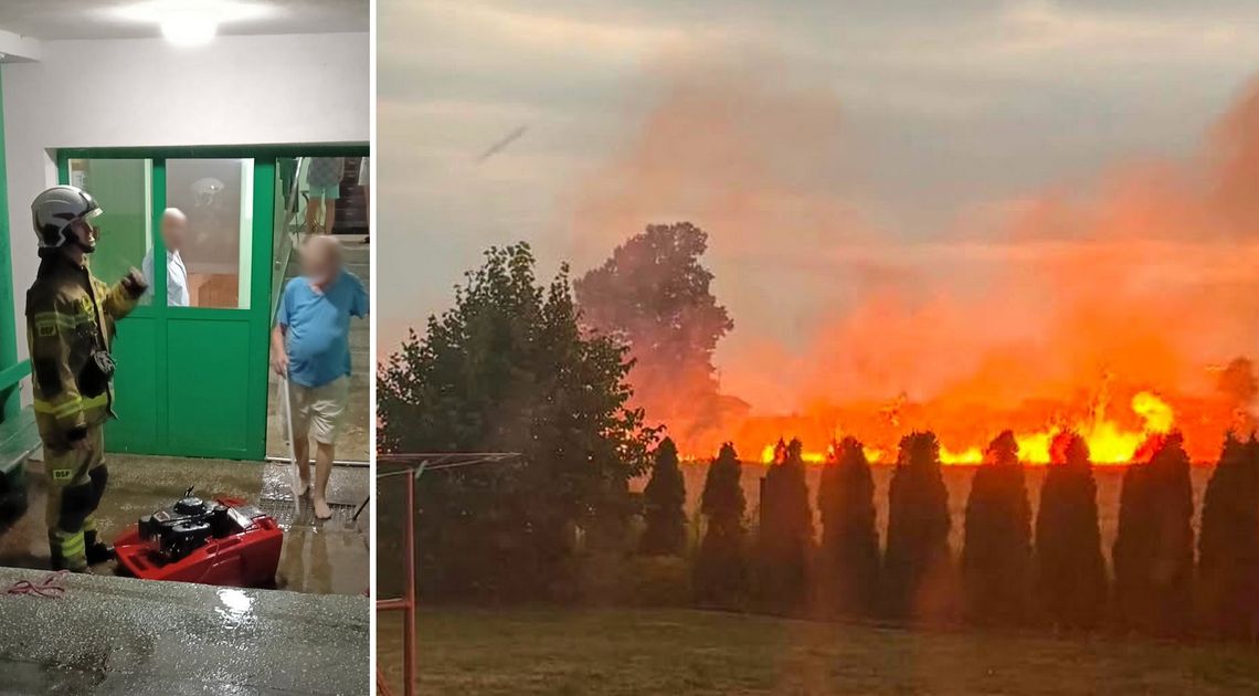 Ulewa nad powiatem garwolińskim. Zalane ulice i posesje, strażacy w akcji Ulewa nad powiatem garwolińskim. Zalane ulice i posesje, strażacy w akcji