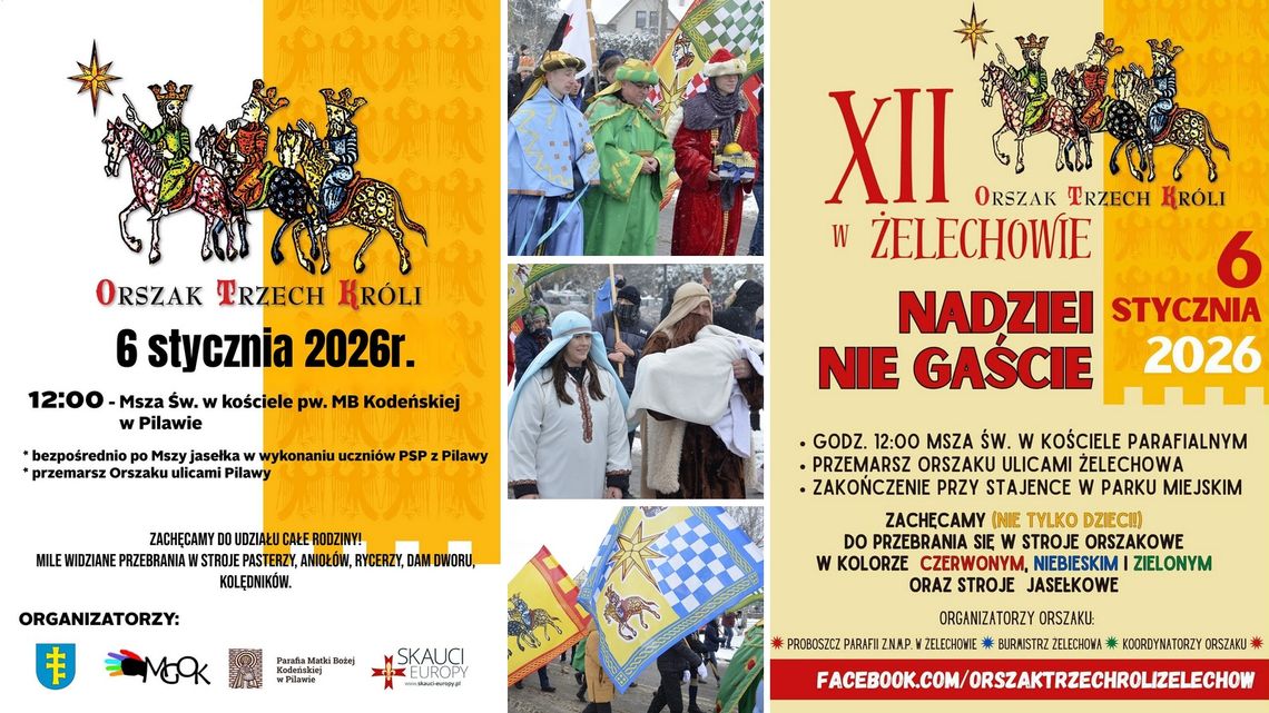 Ulicami miast przejdą Orszaki Trzech Króli