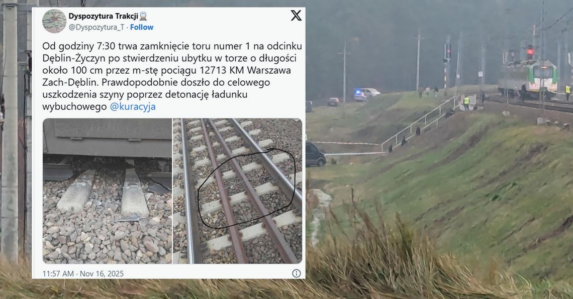 Uszkodzony tor. Mieszkańcy słyszeli wybuch. W akcji ABW [wideo]