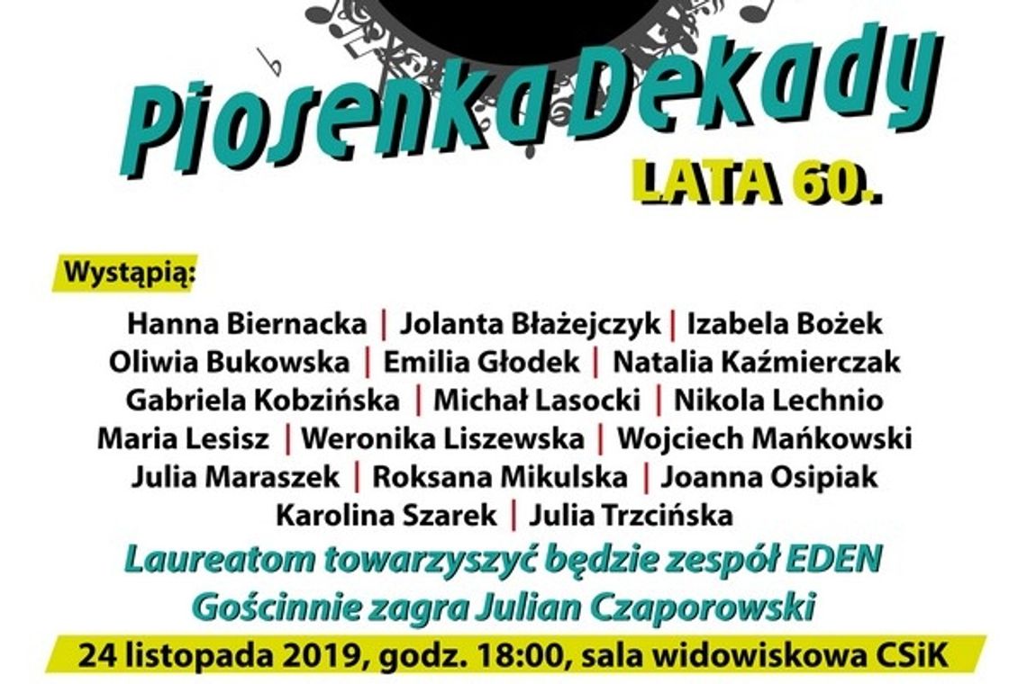 W rytmie lat 60. Finałowy koncert Piosenki Dekady