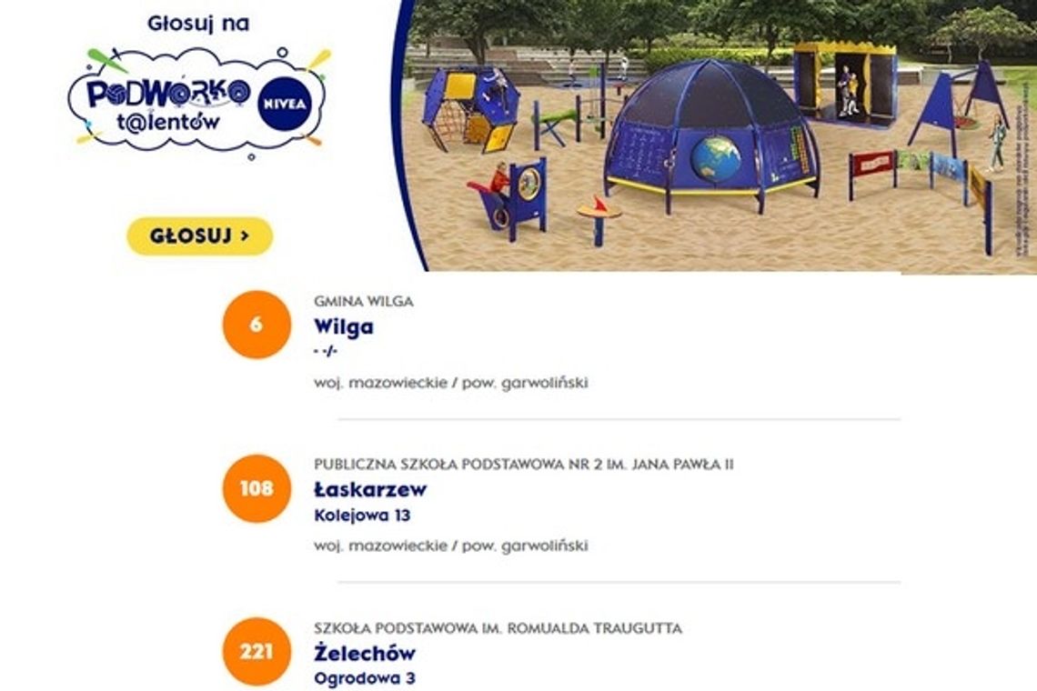 Wilga z szansą na Podwórko Nivea