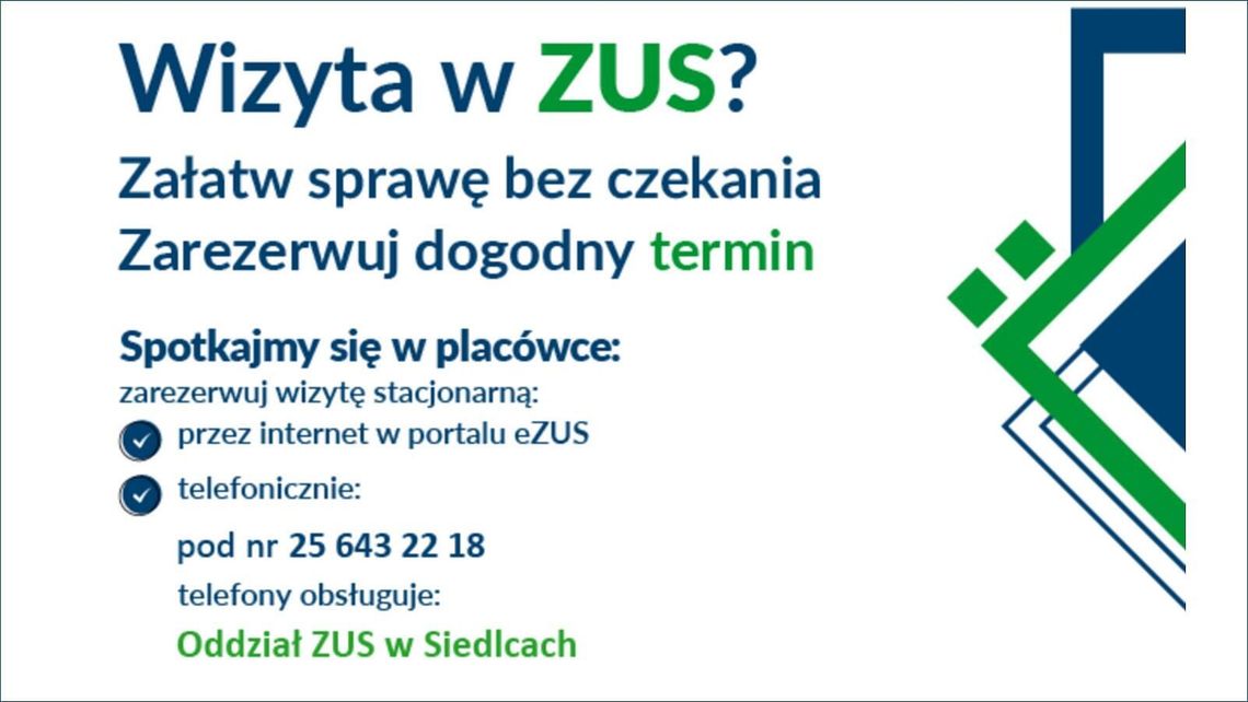 Wizytę w garwolińskim ZUS można umówić wcześniej i uniknąć kolejki Wizytę w garwolińskim ZUS można umówić wcześniej i uniknąć kolejki