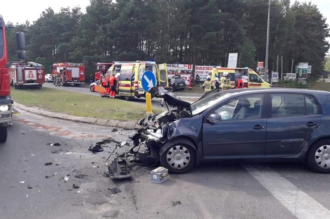 Wypadek na skrzyżowaniu w Wildze