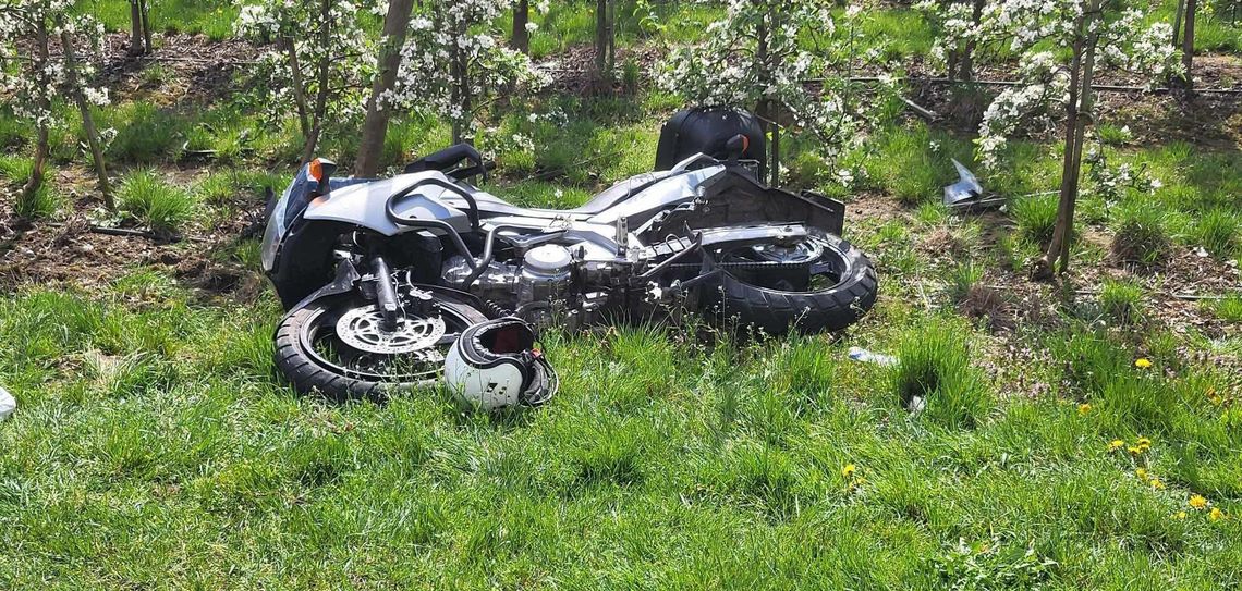 Wypadek w gminie Wilga. Motocyklista miał 0,3 promila alkoholu