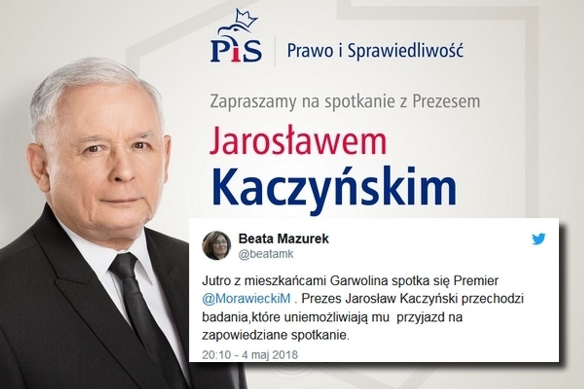 Zamiast J. Kaczyńskiego premier Morawiecki