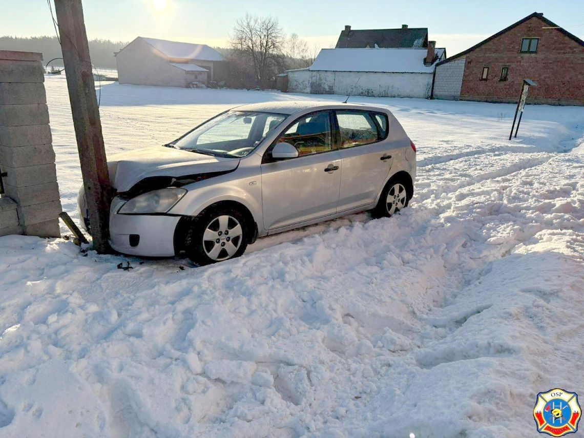 Zasłabł i uderzył w słup