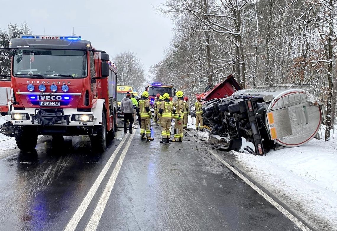 Zderzenie cysterny z osobówką