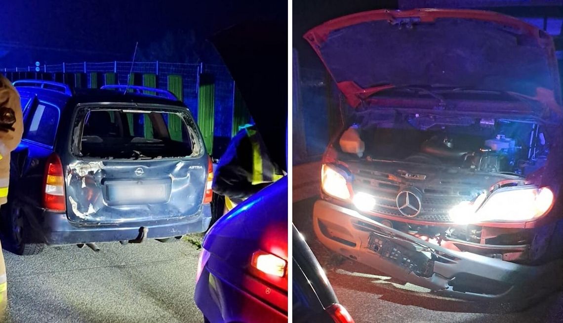 Zderzenie dwóch aut na S17