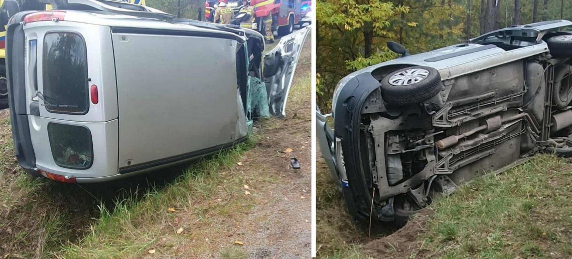 Zderzenie z sarną w Cyganówce. 70-letnia kobieta trafiła do szpitala