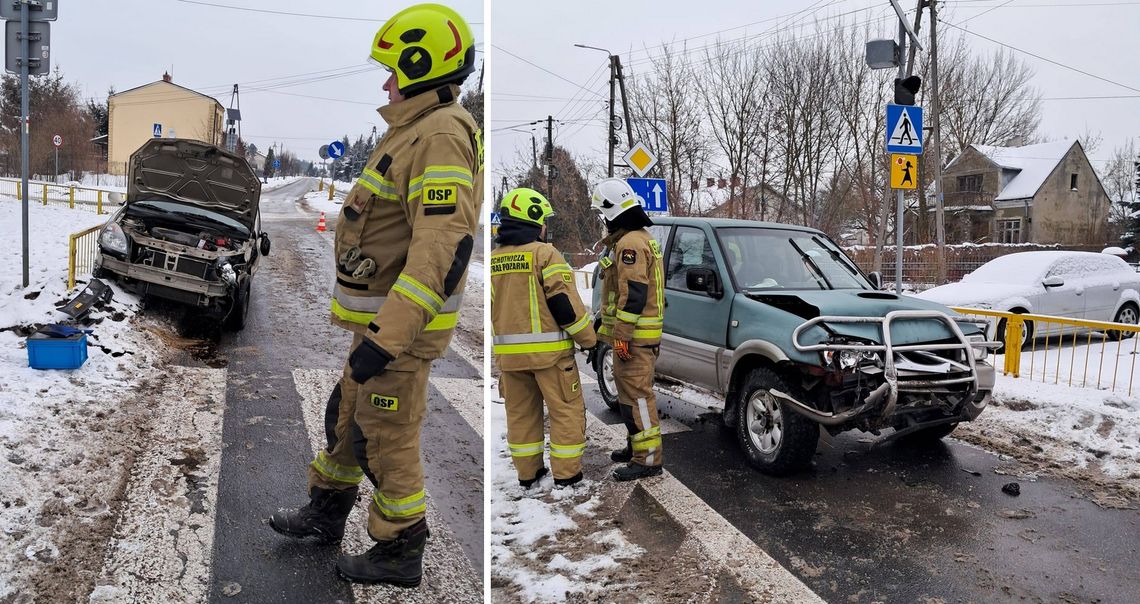 Zderzyli się pod szkołą w Maciejowicach Zderzyli się pod szkołą w Maciejowicach