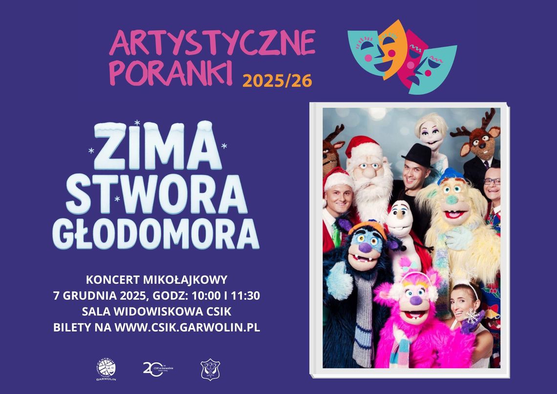 „Zima Stwora Głodomora” – mikołajkowy koncert dla dzieci