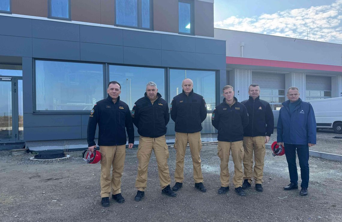 Zwierzchnicy ocenili postępy budowy nowej komendy PSP w Garwolinie